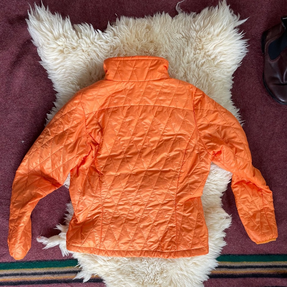Like New Patagonia Nano Puff Quilted Diamond Full Zip Jacket in Mango Orange - Picture 2 of 11